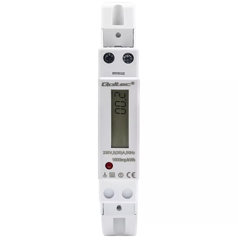 Jednofázový elektronický merač QOLTEC 50993 230V 30A