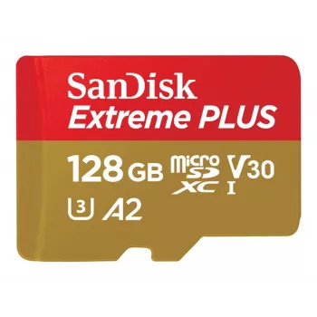 Western Digital Extreme Plus Microsdxc 128GB+SD adaptér 200MB/S 90MB/S A2 C10 V3 (SDSQXBD-128G-GN6MA)
