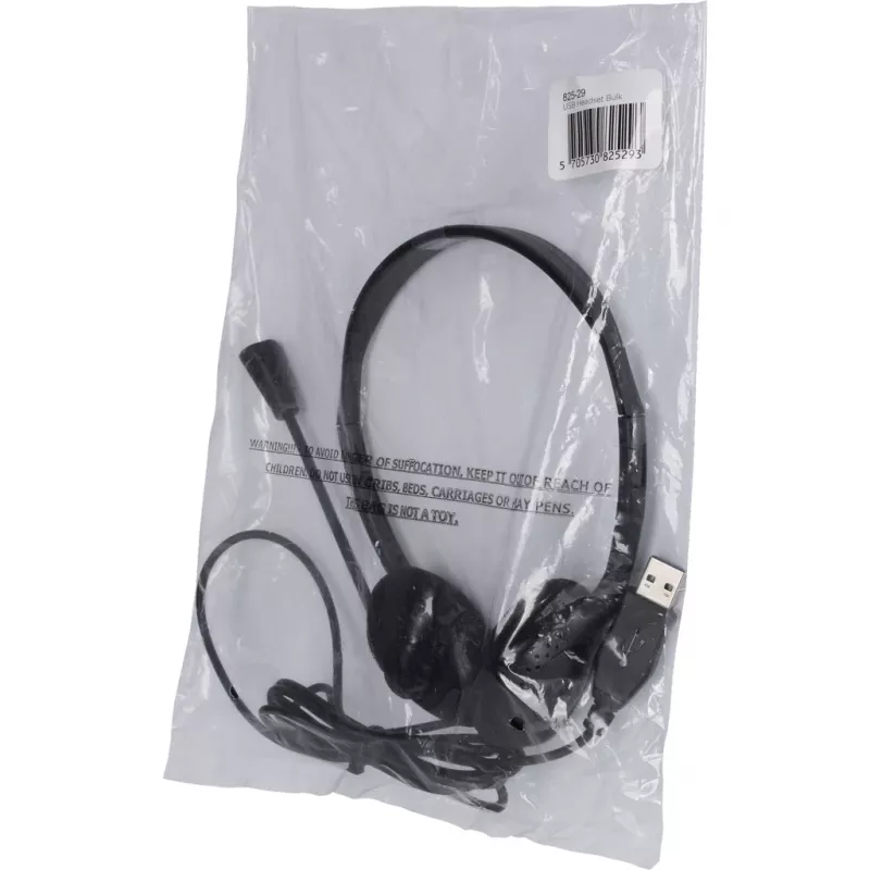 Advanced Accessories USB headset s mikrofónom - čierna