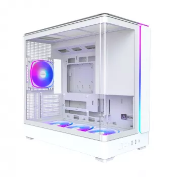 PC skriňa Montech KING 15 PRO biela — Micro ATX / Mini-ITX, Midi Tower
