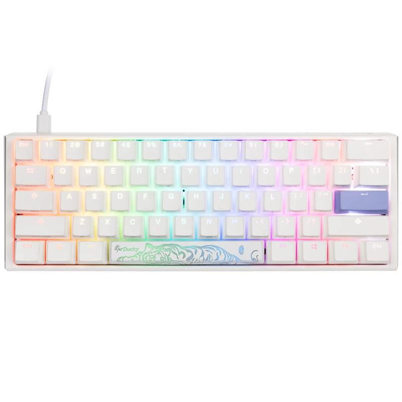 Ducky One 3 Classic Pure biela mini herná klávesnica, RGB-LED - MX-červená (US) (DKON2161ST-RUSPDPWWWSC1)