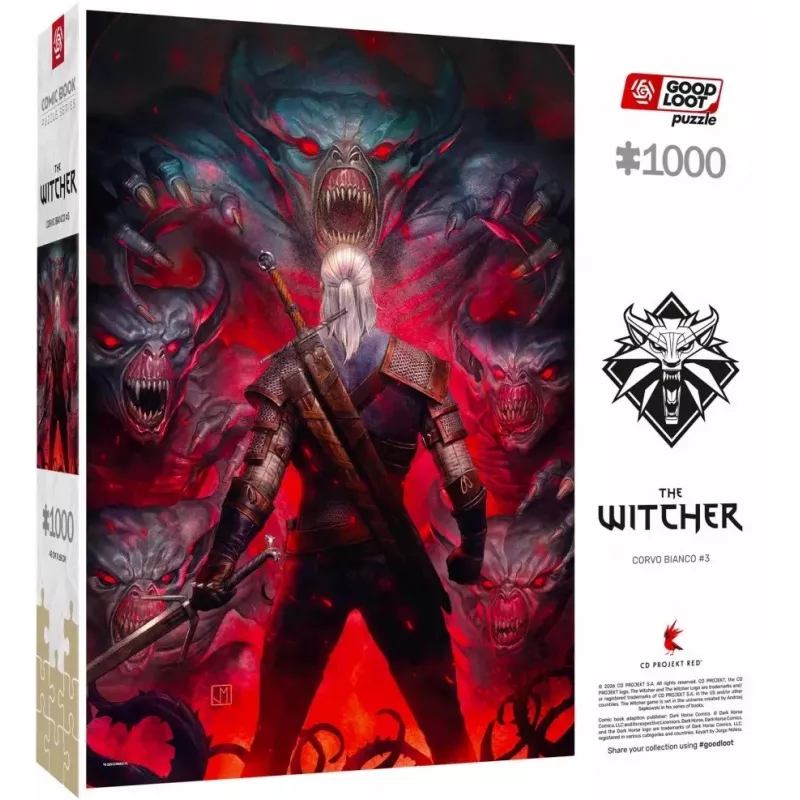 Good Loot Comic Book Puzzle: The Witcher (Wiedźmin) Corvo biela, 1000 dielikov