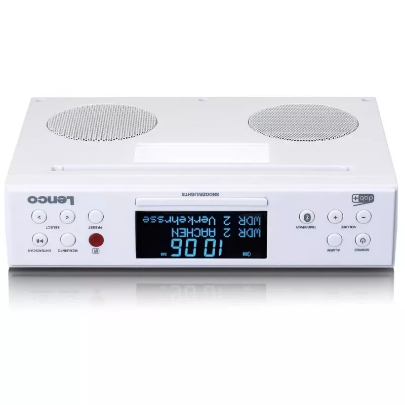 Lenco KCR-190WH kuchynské rádio pod skrinku s PLL FM, DAB+ a Bluetooth, biele