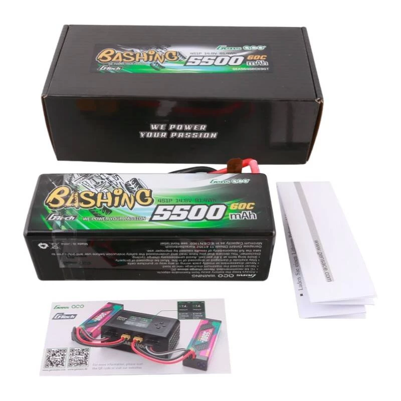 Gens ace G-Tech 5500mAh 4S1P 14.8V 60C HardCase RC-auto Lipo batéria