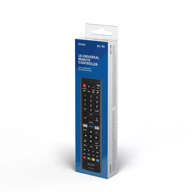 Savio RC-05 čierny IR rádiový diaľkový ovládač