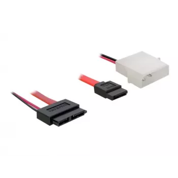 Delock SATA Slimline ALL-in-One kábel - SATA kábel - Slimline SATA, 4-pinový interný napájací konektor (5 V)