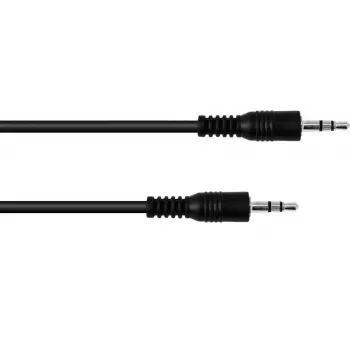 3,5 mm stereo kábel Omnitronic 30211600 — 1,5 m, čierny, TRS konektor na konektor