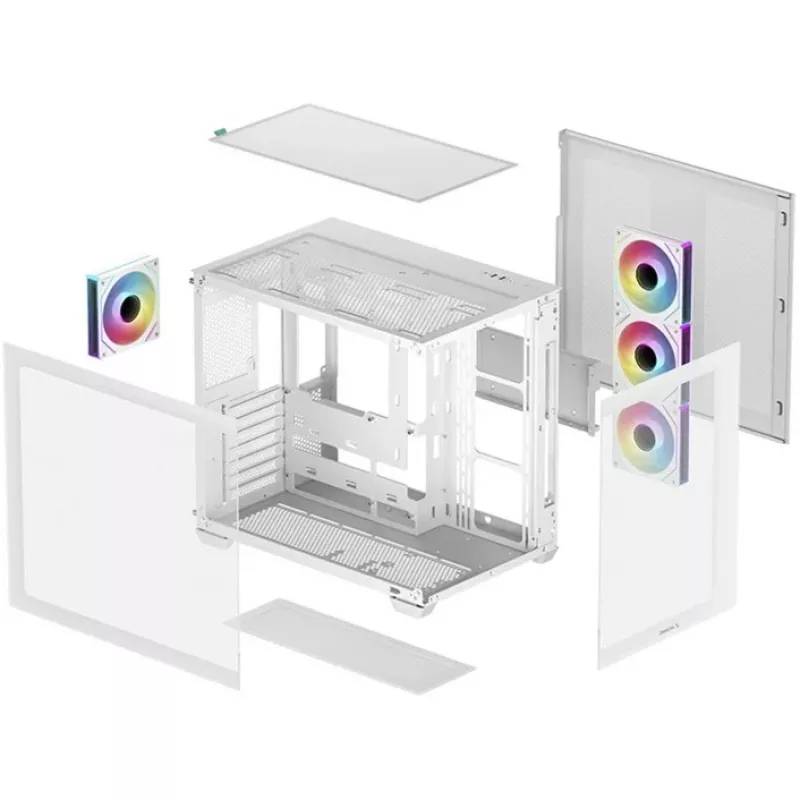 PC skriňa DeepCool CG530 4F WH Midi Tower biela