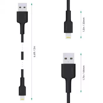 Lightning kábel AUKEY CB-AL05 1 m čierny