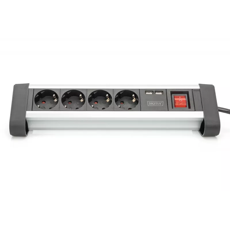 Predlžovacia zásuvková lišta Digitus DA-70614 s 2x USB portami