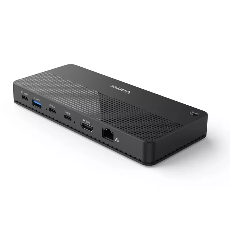 Dokovacia stanica UNITEK D1079A USB4 káblová čierna 100W Power Delivery