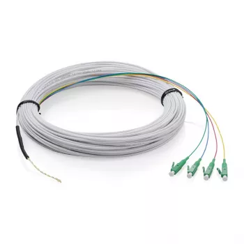 FTTH drop kábel DIGITUS Singlemode, 4 vlákna so 4 konektormi LC/APC, 30 m