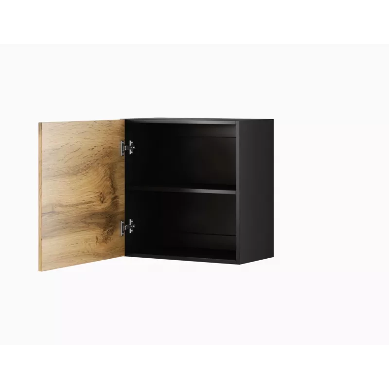 Cama obývacia zostava skríň VIGO 22 čierna/dub wotan