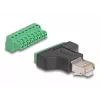 DeLOCK adaptér RJ45 samec > svorkovnica 8-pólová 2-dielna 3,81 mm