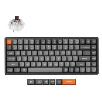 Keychron K2 Max klávesnica Univerzálna RF Wireless QWERTY Anglická Čierna Sivá 75 % Mechanická