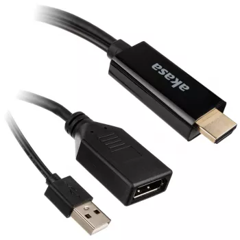 HDMI na DisplayPort adaptérový kábel Akasa AK-CBHD24-25BK