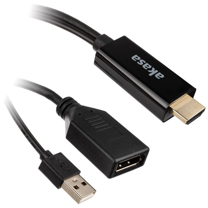HDMI na DisplayPort adaptérový kábel Akasa AK-CBHD24-25BK