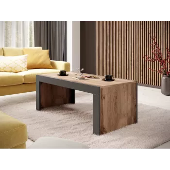 Cama MILA lavica/stolík 120x60x50 dub wotan + antracit