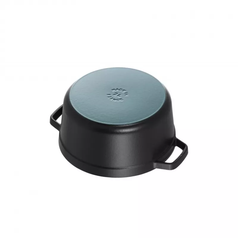 Staub La Cocotte 20cm okrúhly, čierny, liatina (40509-487-0)
