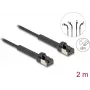 Sieťový kábel DeLOCK RJ45 tenký Cat.6A U/FTP 2 m čierny