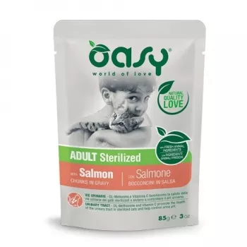 Oasy kúsky v omáčke Adult Sterilized losos 85 g