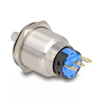 Otočný spínač DELOCK 22016 22 mm s 3 spájkovacími vývodmi