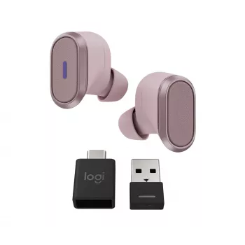 Logitech Zone True Wireless, in-ear slúchadlá, ANC, ružová, pink, in-ear, Bluetooth, 985-001090
