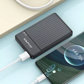 Awei PowerBank MagSafe P33K 10000mAh 22.5W čierna/čierna (10000mAh, 22W, 15Wh), powerbank, čierna