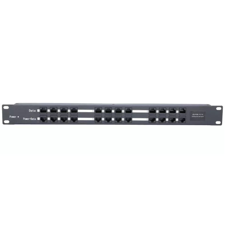 Extralink PoE injektor 12 port 12x 100Mb/s RJ45, Rackmount