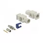 Koaxiálny konektor samec DELOCK 89756 — FAKRA B konektor samec, pozlátené kontakty, 9,4×25,6×7,4 mm