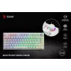 SAVIO PHENIX WHITE bezdrôtová mechanická klávesnica, Gateron Red Pro, ABS