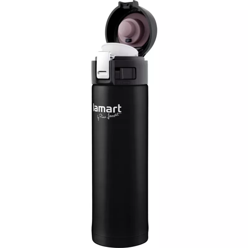 Termohrnček LAMART LT4045 400 ml nerezový vákuovo izolovaný cestovný hrnček, Ø 6,4 cm