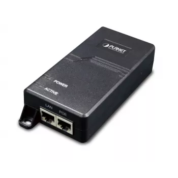PLANET POE-173 injektor Gigabit Ultra PoE, 60 W, čierny