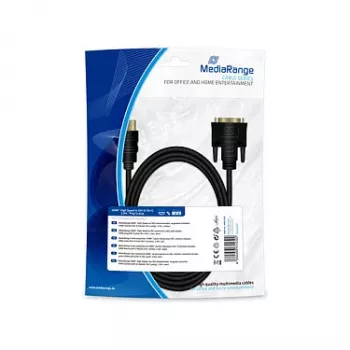 HDMI na DVI spojovací kábel MediaRange MRCS185 2m čierny