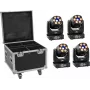 EUROLITE LED set 4x TMH-H90 s pojazdným kufrom – prenosný osvetľovací set