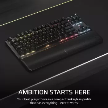 Corsair K70 CORE TKL klávesnica herná USB + RF Wireless + Bluetooth QWERTZ nemecká čierna