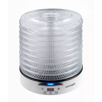 Sušička potravín Concept Solution SO2020, 500 W, LED displej, strieborná, 220–240 V, priemer otvoru 3,3 cm