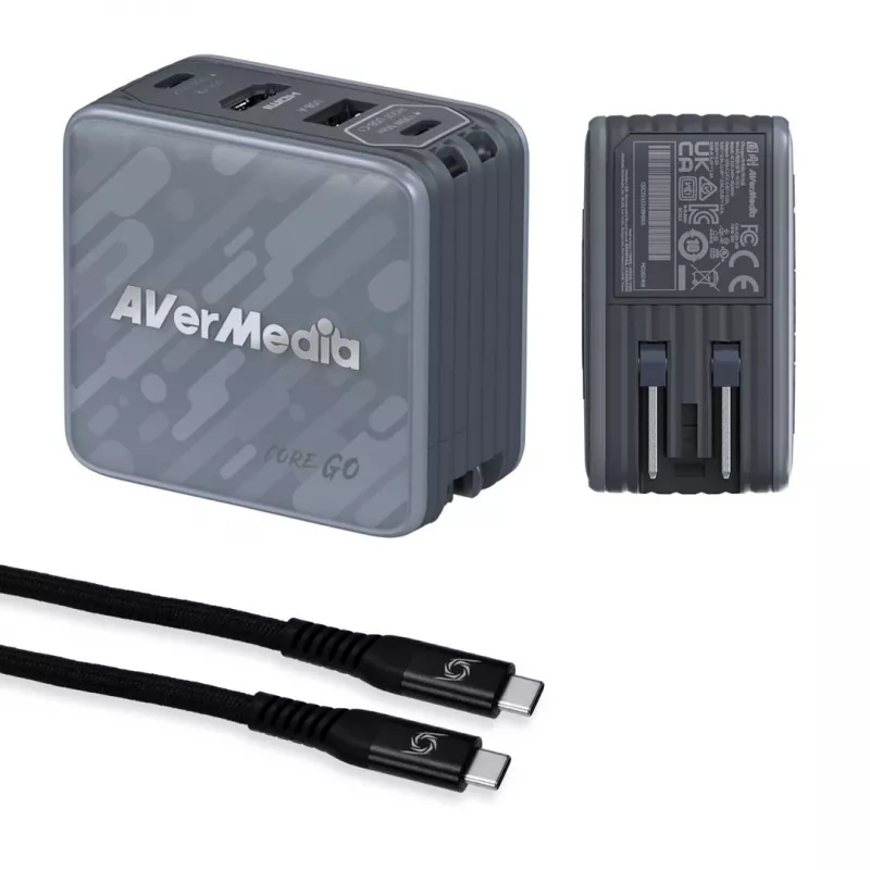 AVerMedia GC313 univerzálna čierna AC rýchlonabíjačka interiérová