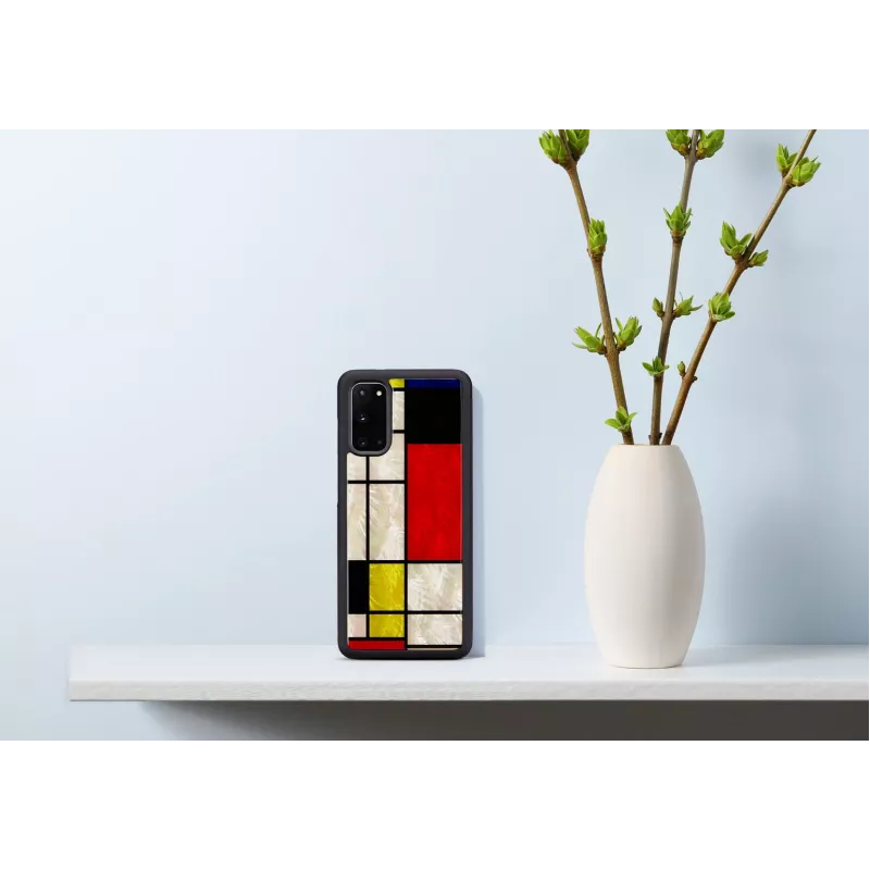 Ochranné puzdro iKins pre Samsung Galaxy S20, čierny dizajn Mondrian
