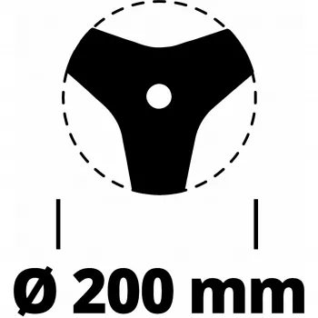 Čepeľ krovinorezu Einhell 3405083 nerez 20 cm čierna