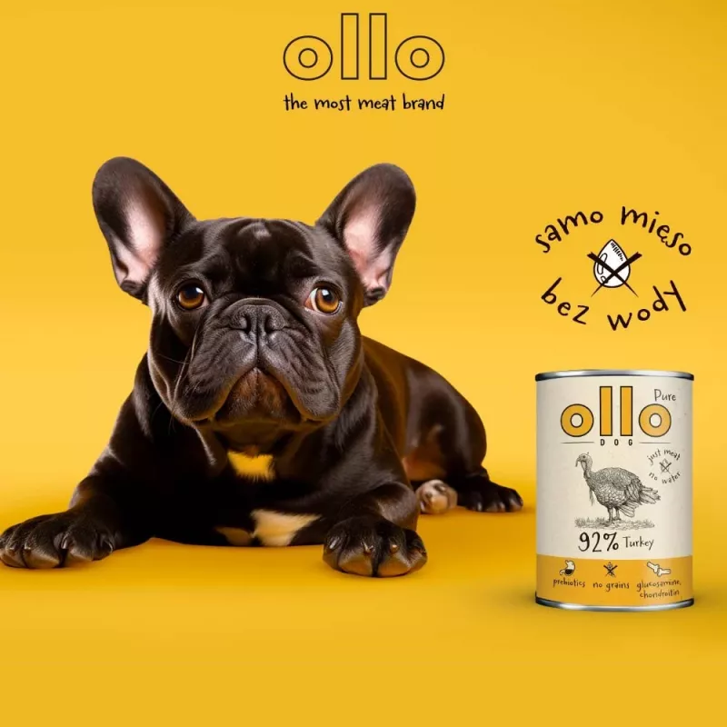 OLLO Pure morčacie - mokré krmivo pre psov - 850g