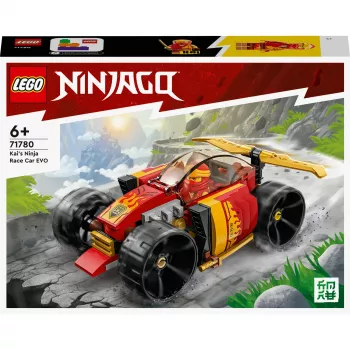 LEGO 71780 NINJAGO Kaiov ninja pretekársky automobil EVO 2v1 pretekárske auto hračka na stavanie modelu terénneho auta pre deti, chlapcov a dievčatá od 6 rokov narodeniny