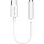 PEDEA USB-C na 3,5 mm konektor pre slúchadlá, biela, audio adaptér pre jack