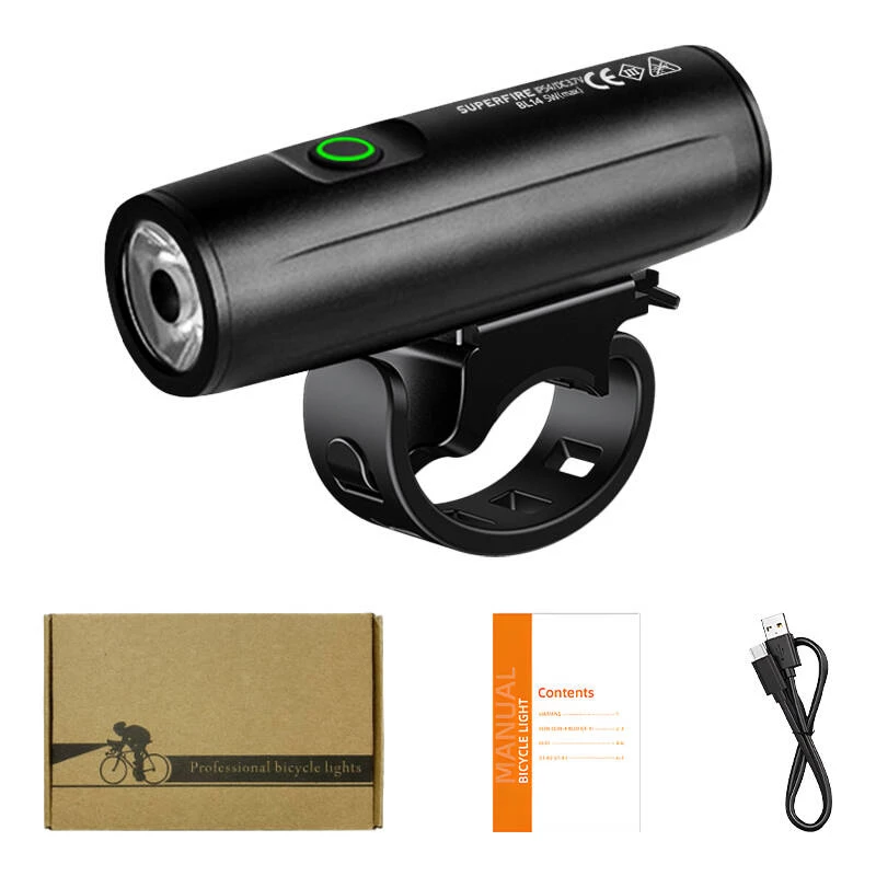 Cyklistické svetlo Superfire BL14 — 400 lm, 3 režimy