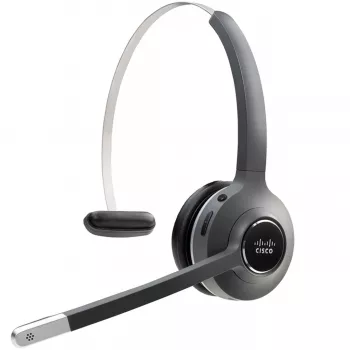 Headset Cisco 561 — bezdrôtový jednoúškový On-Ear DECT headset so základňou, 50–18 000 Hz, dosah 100 m, 74,5 g, charcoal