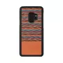 Puzdro na smartphone man and wood pre Galaxy S9 — hnedý kockovaný vzor s čiernym okrajom