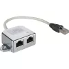 Wentronic Goobay rozbočovač káblov (Network Doubler), CAT Y-adapter - prepojenie 2 x CAT 5 Ethernet, tienený (68908)