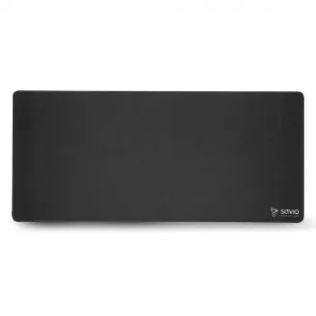 Podložka pod myš SAVIO Schwarz Edition Precision Control XL — 900×400×3 mm, textilný povrch, gumená podložka, prešívané okraje