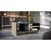 Cama PORTO lavica/stolík 100x50x46 dub/čierna