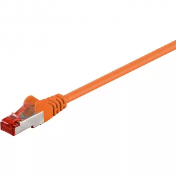 Wentronic Goobay CAT 6 patch kábel, S/FTP (PiMF), oranžový, 10 m - LSZH bez halogénov, meď (93469)